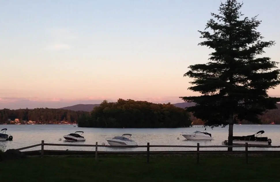 Boats on Lake Winnipesaukee