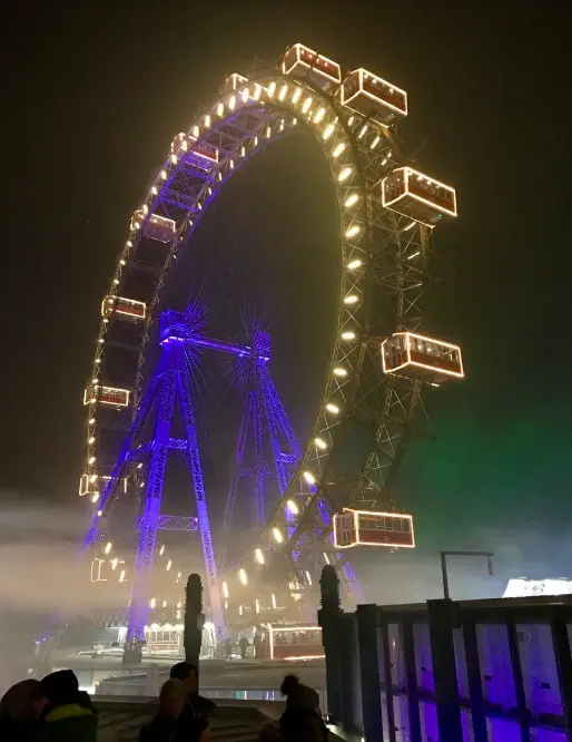 Prater Ferris wheel at night
