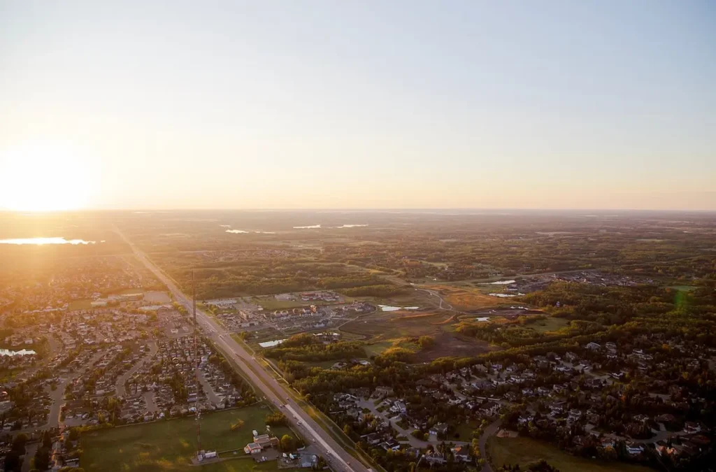 View from hot air balloon