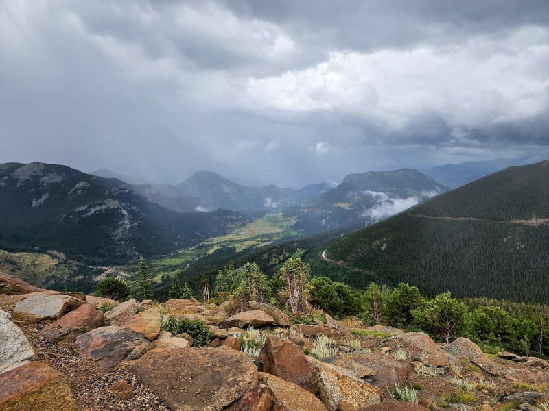 Trail Ridge Road is a scenic drive with winding narrow roads