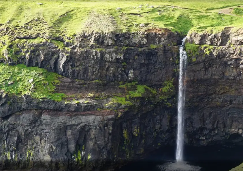 Faroe Island waterfall