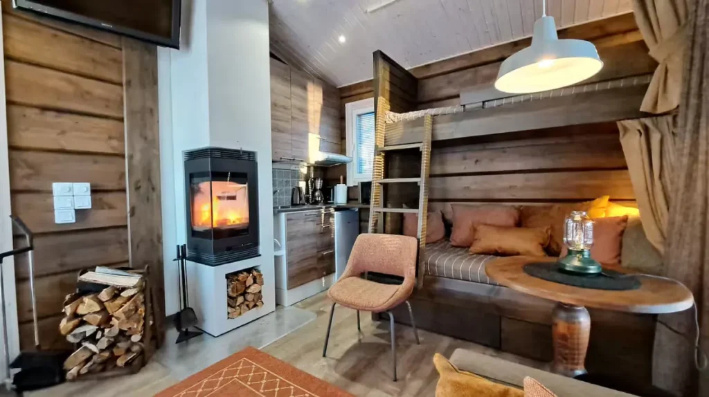 Living room fireplace