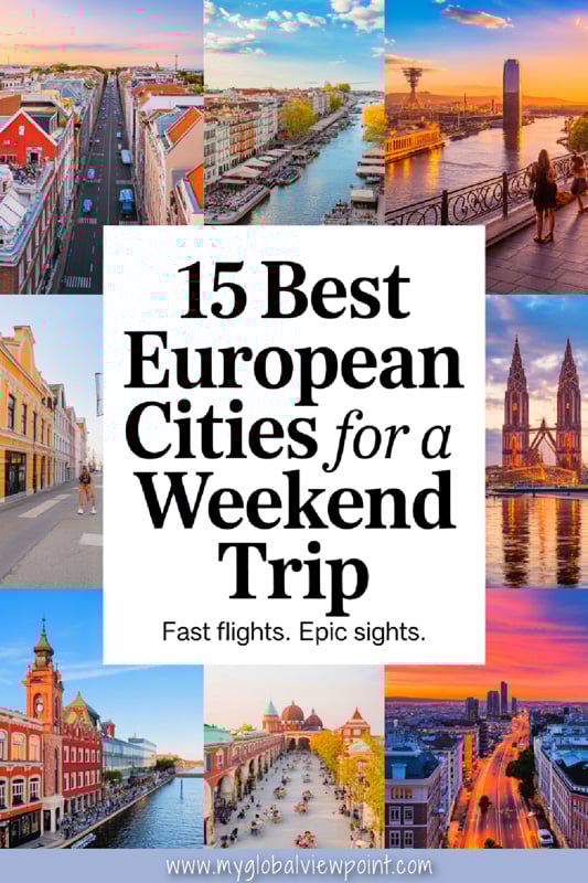 European weekend cities collage