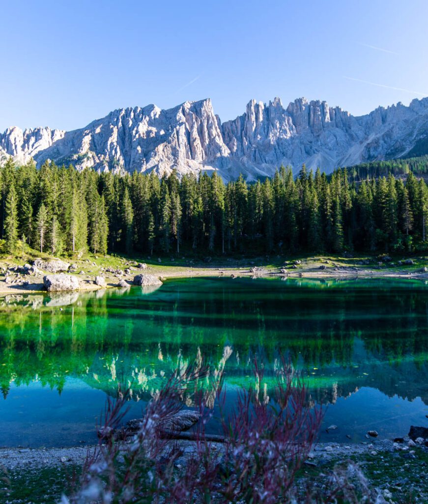 Lago di Carezza (Karersee) is just 30 minutes from Bolzano