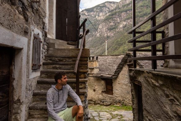 My photo of me in beautiful European city in Ticino, Switzerland with mountain views