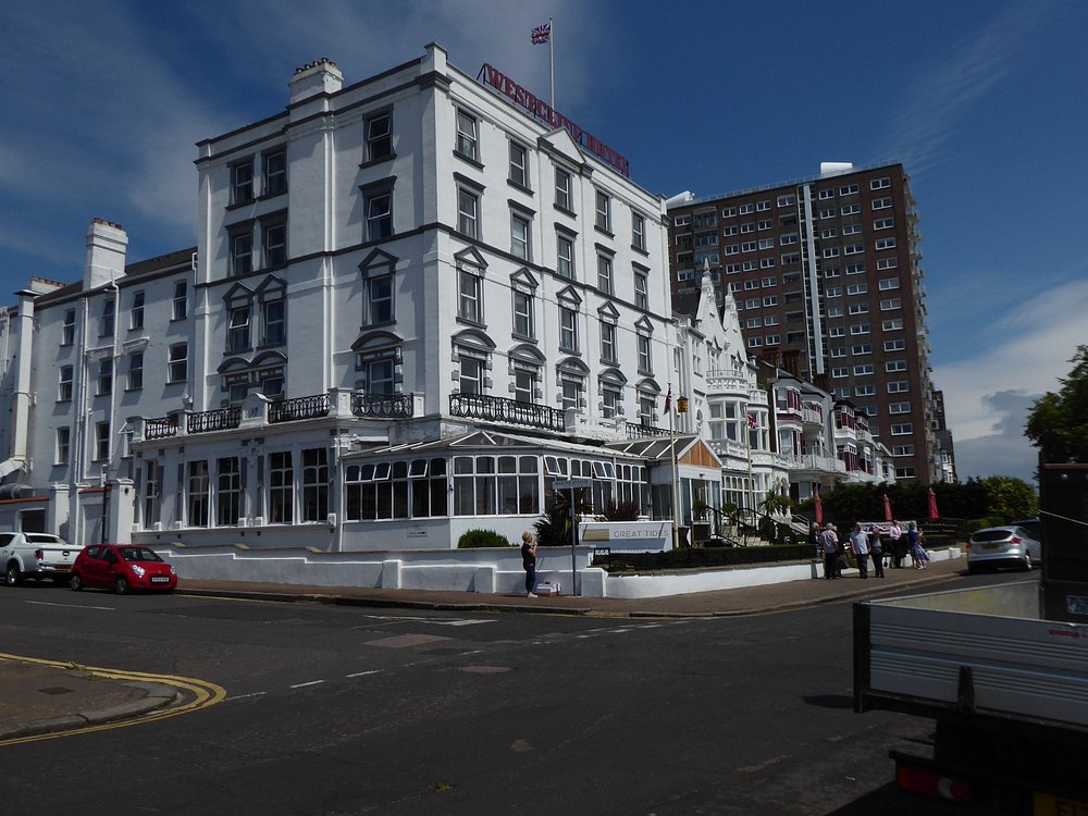 Exterior view of Muthu Westcliff Hotel on a sunny day.