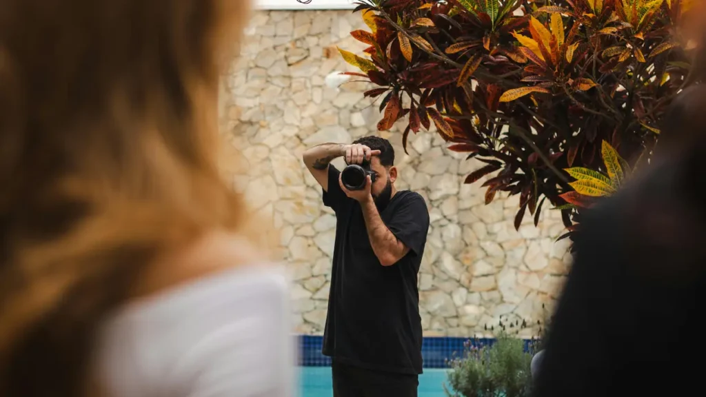 A person taking a picture