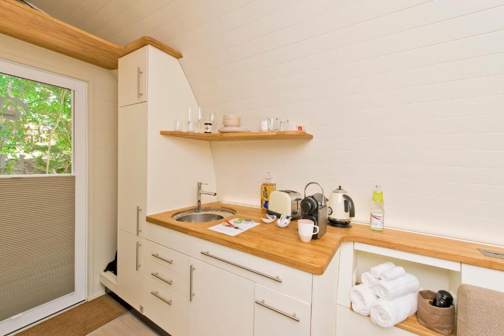 Mini kitchen inside the glamping area
