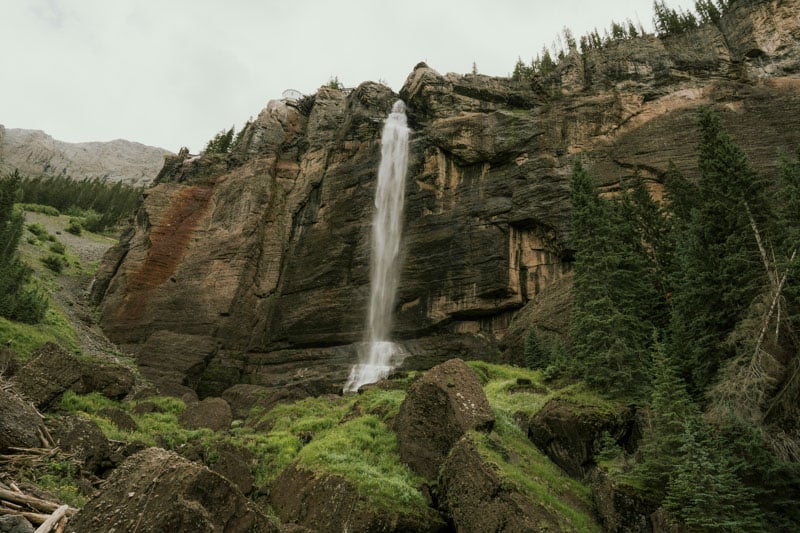 Bridal Veil Falls, Colorado’s tallest waterfall, is accessible by a 1.8-mile trail or drive.