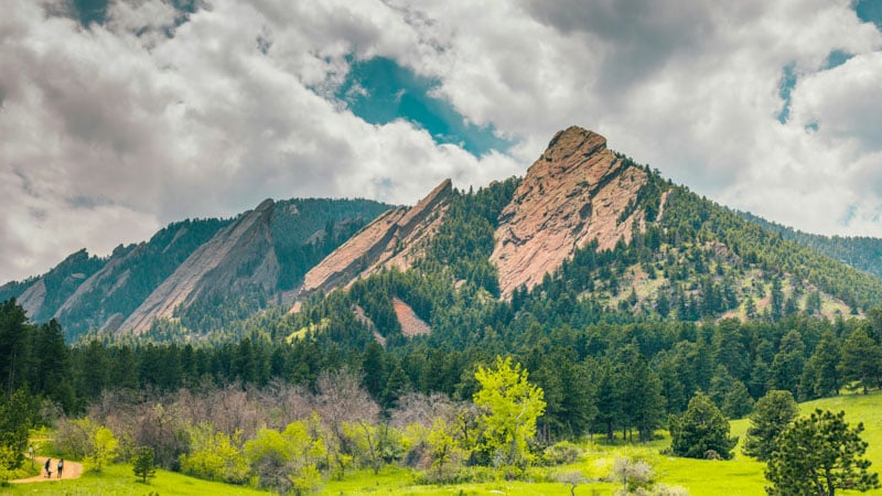 Chautauqua Park in Boulder offers stunning Flatirons views and popular trails like the 3.5-mile Royal Arch.