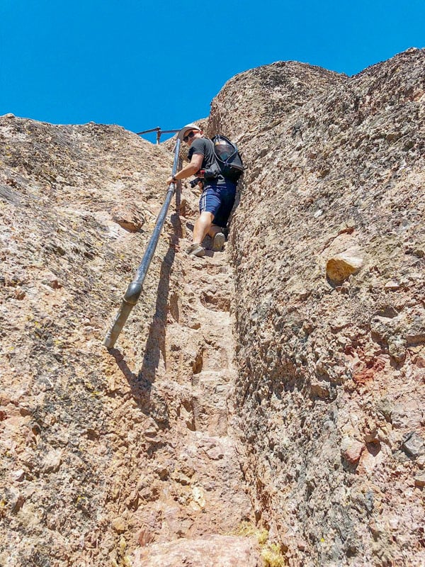Pinnacles is a climber's paradise with over 200 unique volcanic breccia routes.