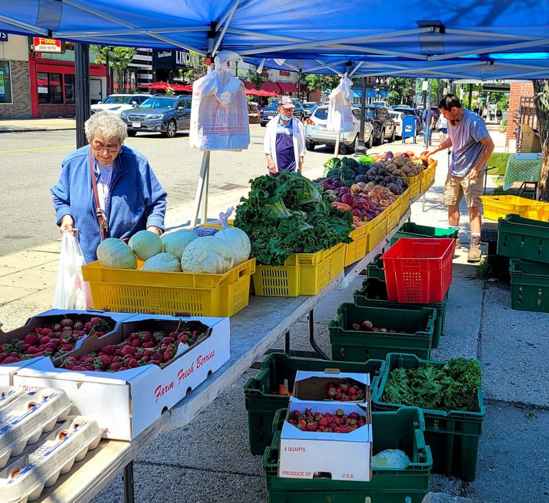 The South Boston Farmers Market offers fresh produce, bread, and rotating vendors weekly.