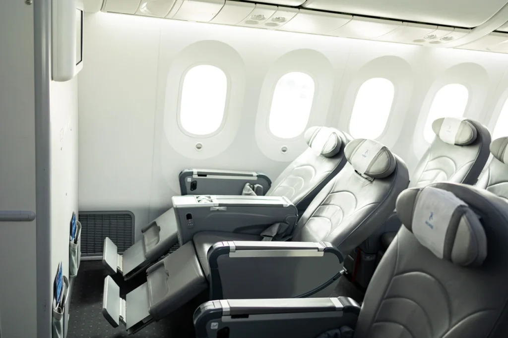 Premium cabin seats onboard a Norse Atlantic Airways flight