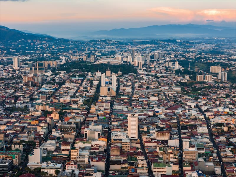 San Jose skyline showcasing the beauty of Costa Rica