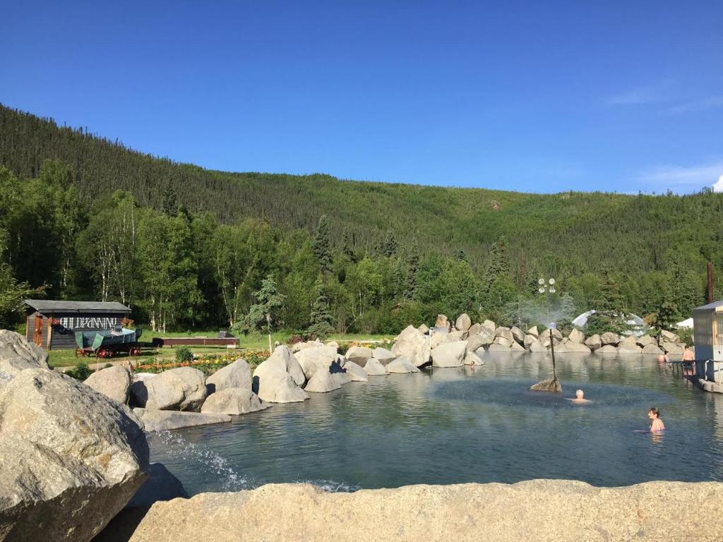 Chena Hot Springs during the day