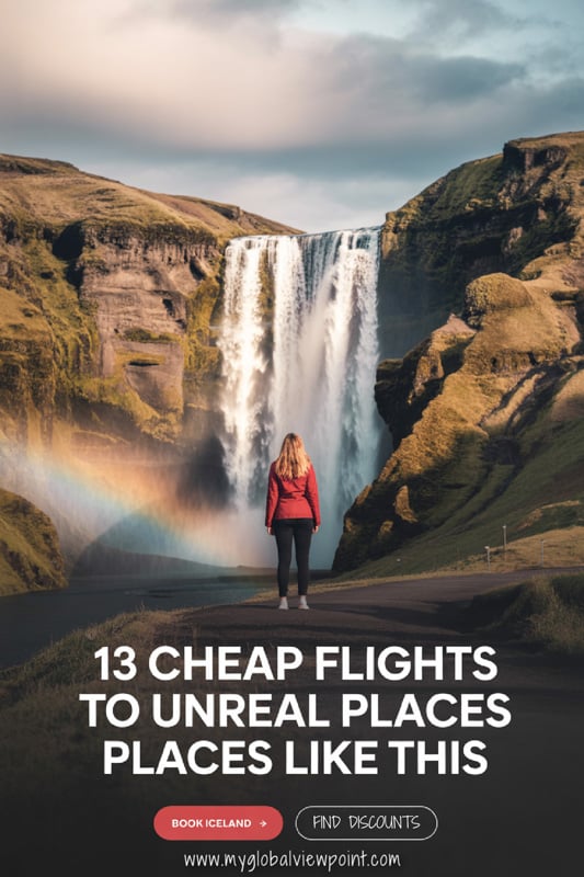 Breathtaking Iceland scenery with cheap flights from USA