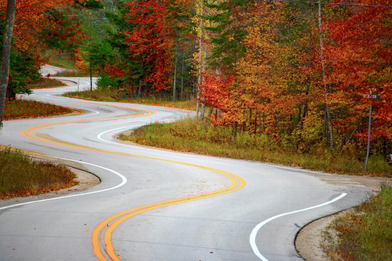 Door County fall roads, Gills Rock