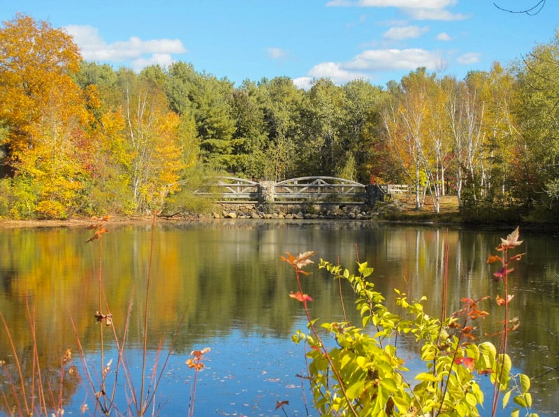 Lincoln Woods State Park in autumn