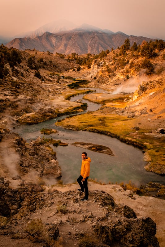 Me at a photo spot in Mammoth Lakes, California