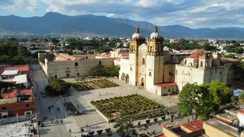 Oaxaca cathedral view
