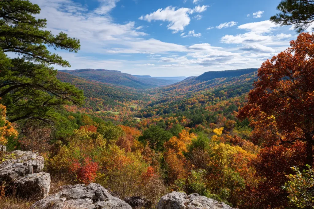 Autumn foliage in the Ozark Mountains