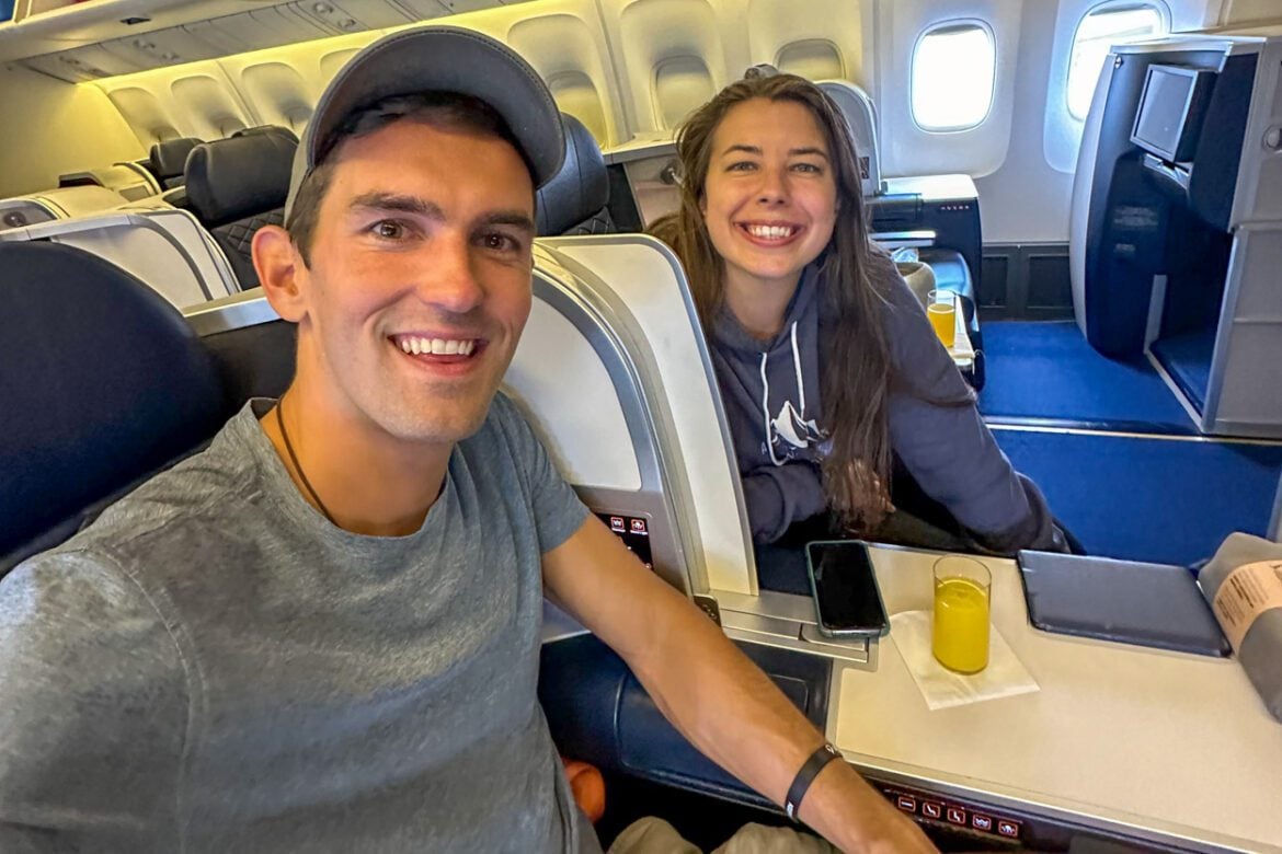 Me and my wife flying business class to Europe