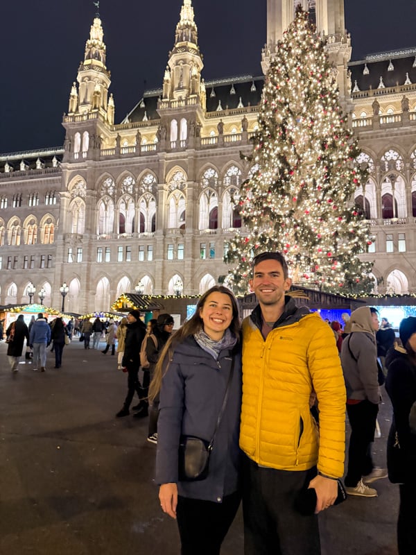 Me and my wife Marie at Vienna's Christmas Market at Rathausplatz