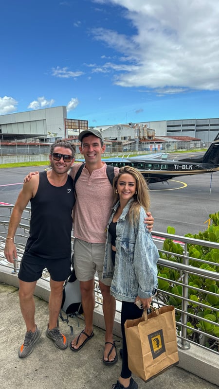 My friends and I in San Jose's airport