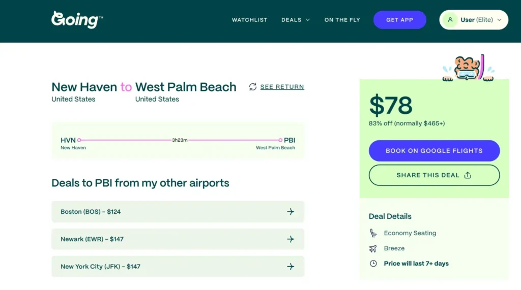 I found this cheap flight deal from New Haven to West Palm Beach for just $78 return, perfect for winter sun.