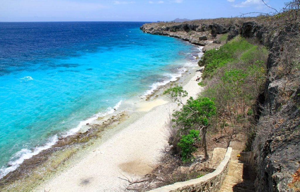 1000 Steps Beach in Bonaire is a great place for snorkeling and diving