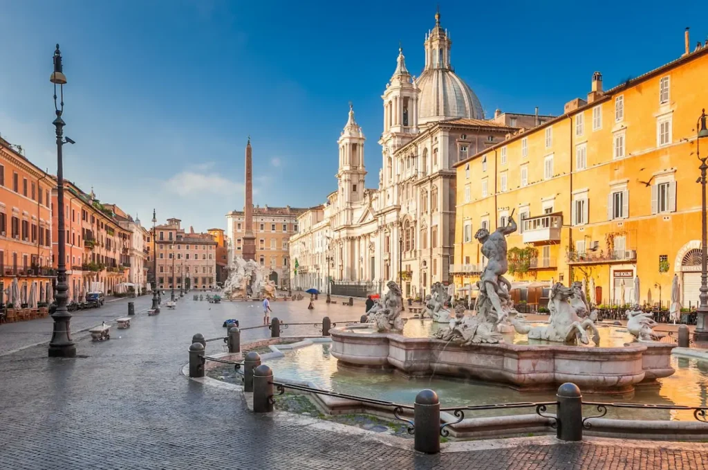 Morning light over Piazza Navona