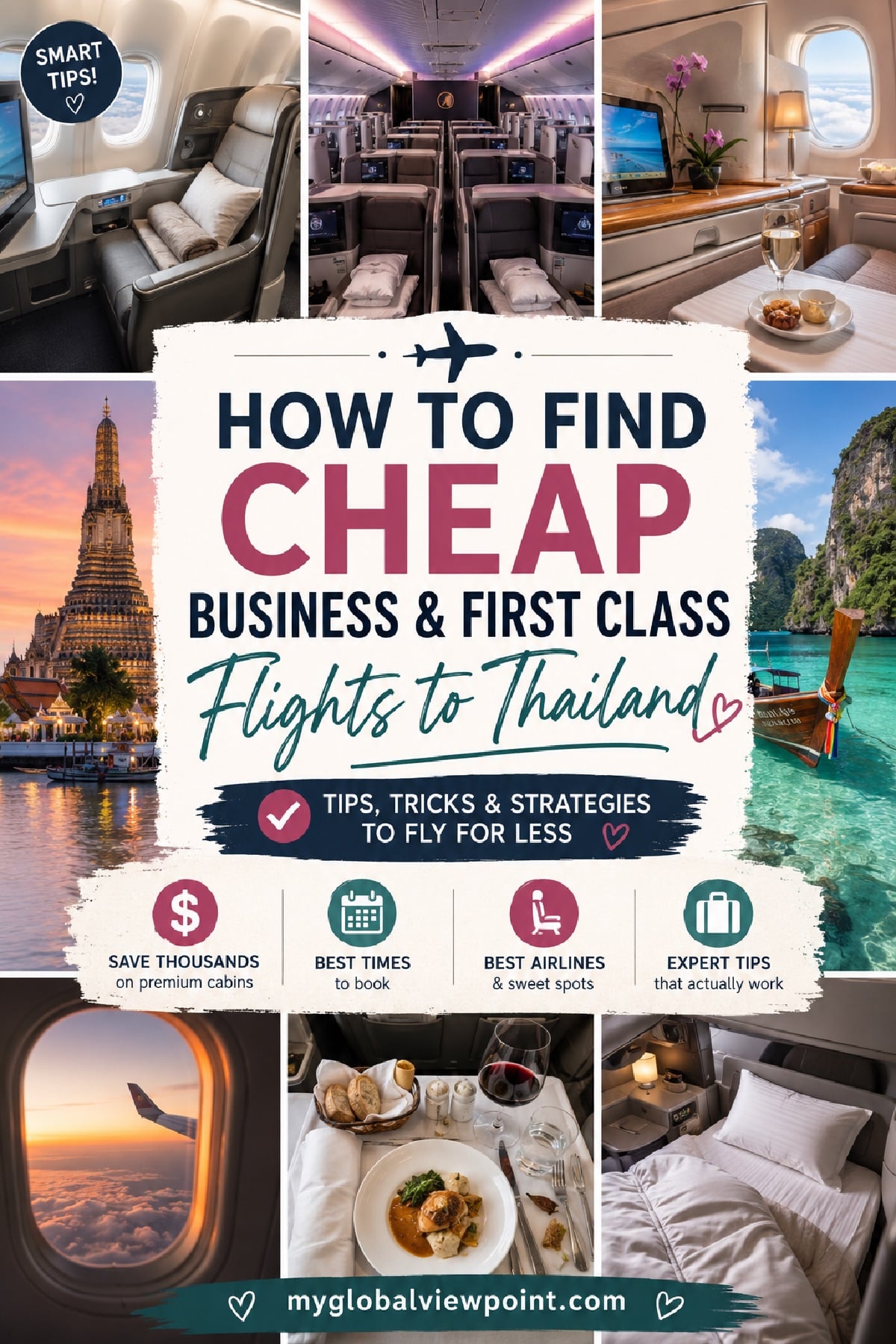 How to find cheap business and first class flights to Thailand