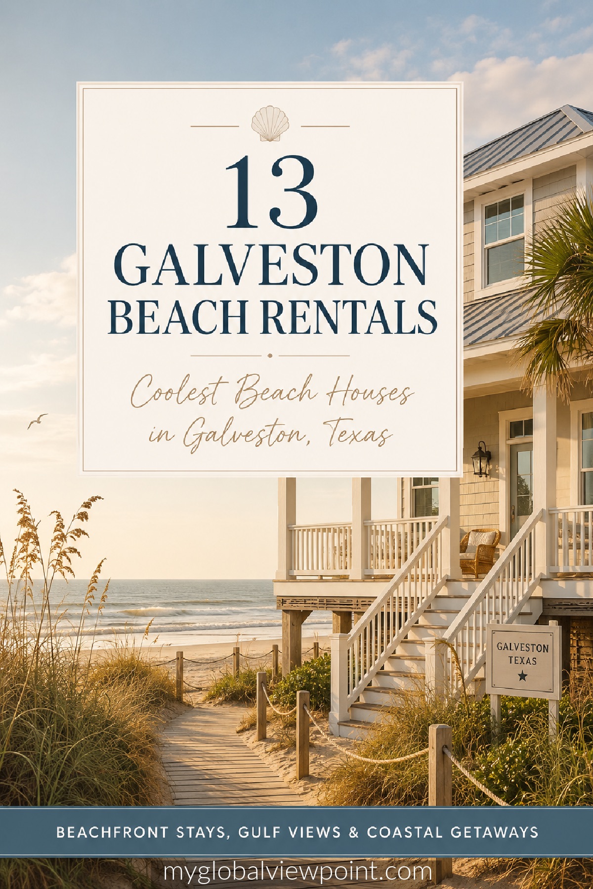 Galveston beach rentals with lapping ocean waves and ample sunshine