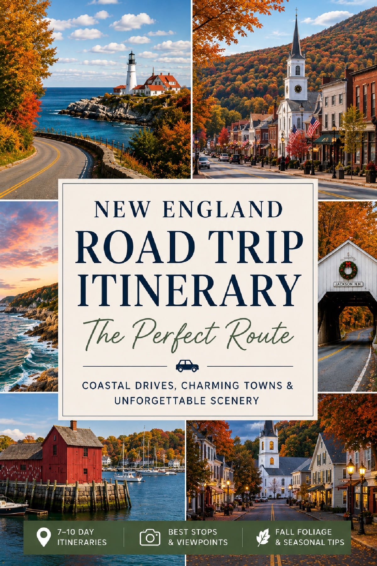 My ultimate New England road trip itinerary Pinterest image