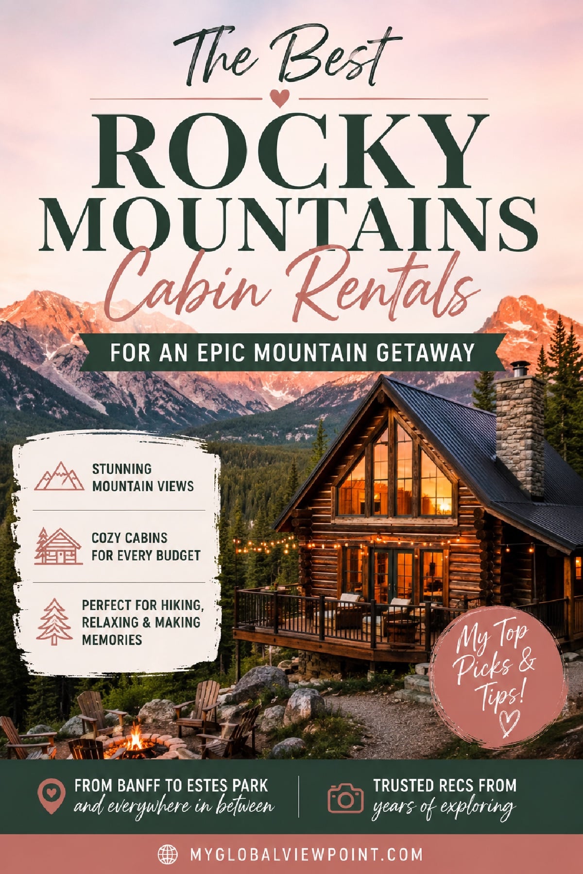Amazing Rocky Mountains cabin rentals you can rent right now