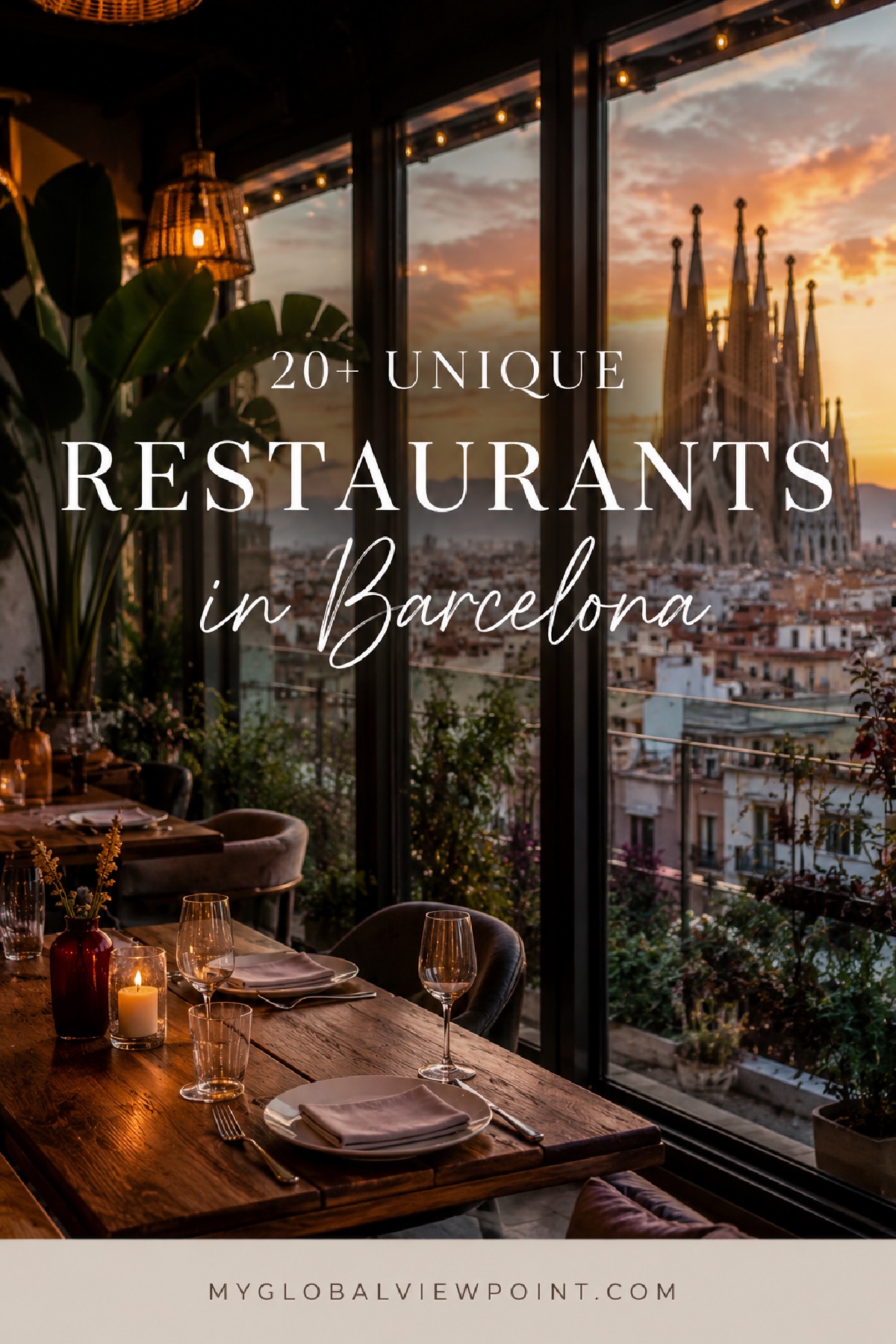 Beautiful rooftop restaurant in Barcelona