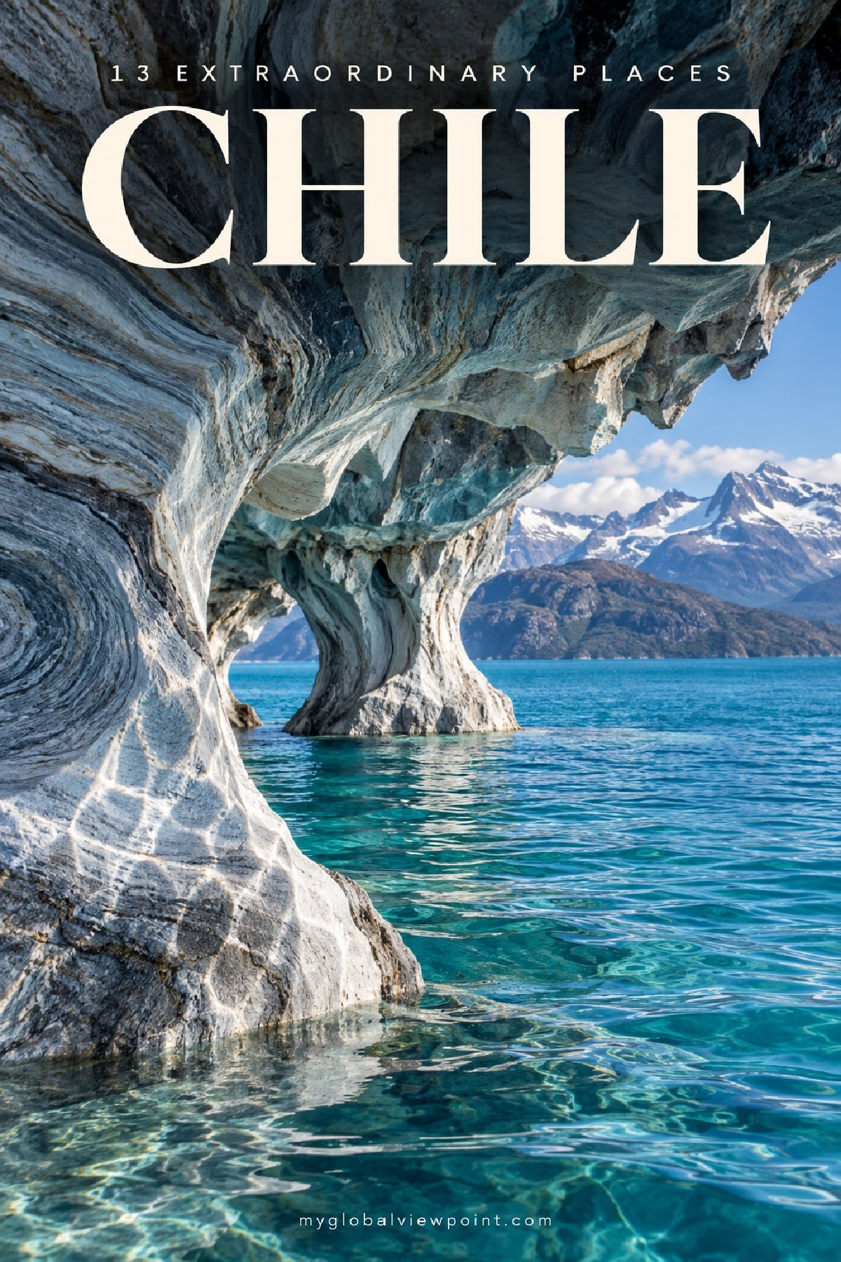 13 extraordinary places to visit in Chile, marble caves on Lake General Carrera
