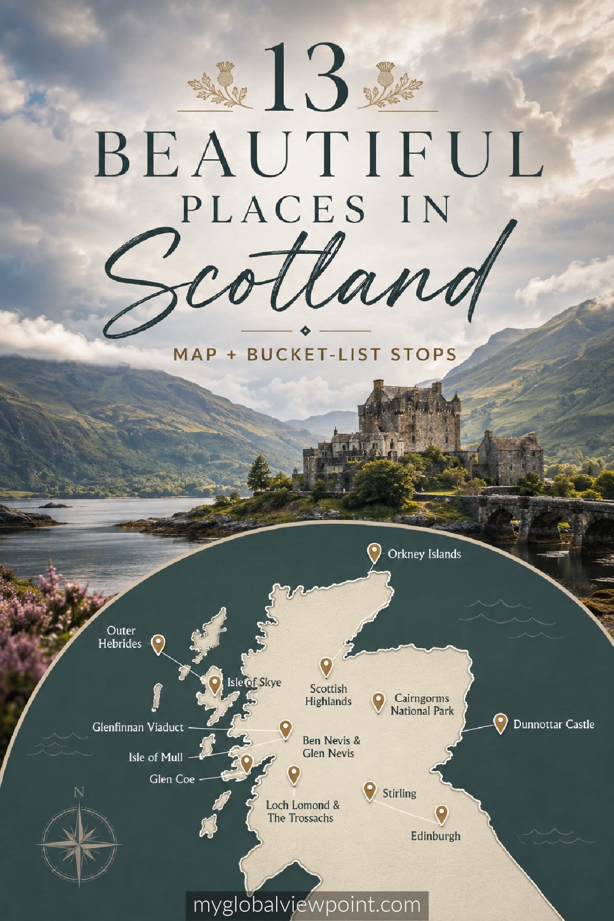 13 beautiful places in Scotland map and bucket list stops